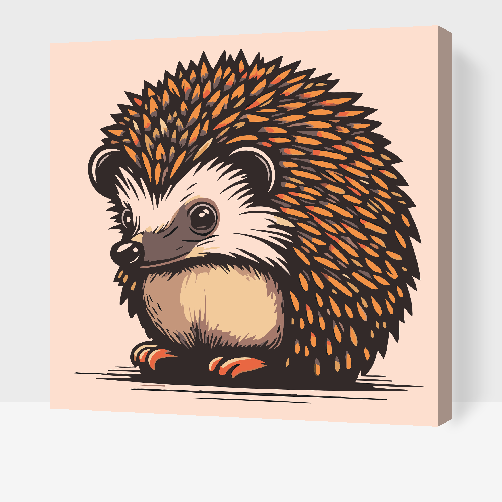 Malování podle čísel - Cute hedgehog